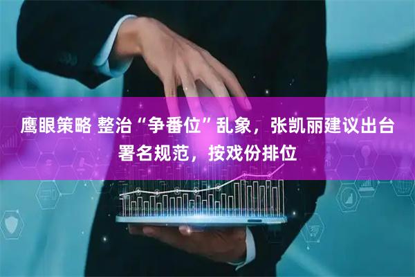 鹰眼策略 整治“争番位”乱象，张凯丽建议出台署名规范，按戏份排位